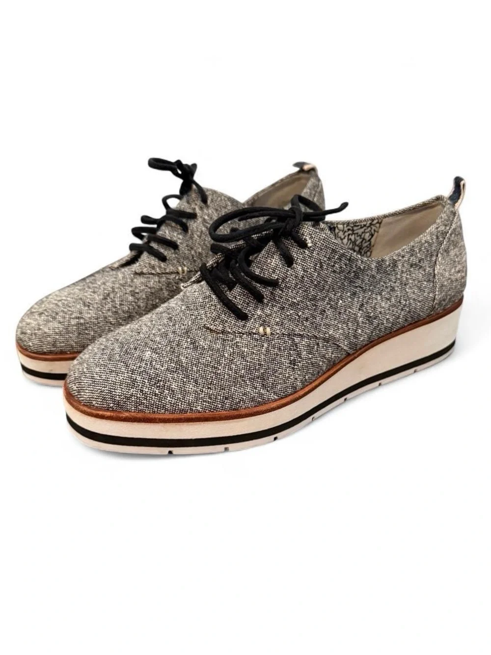 ED Ellen DeGeneres Oberlin Tweed Platform Oxford Shoes Size 6.5